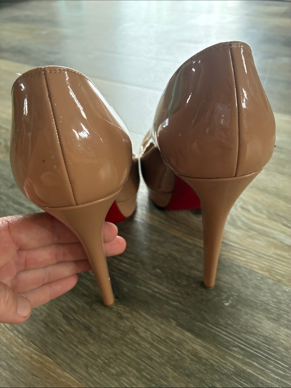 Christian Louboutin Bianca Nude Platform Stiletto Heels - Picture 7 of 12